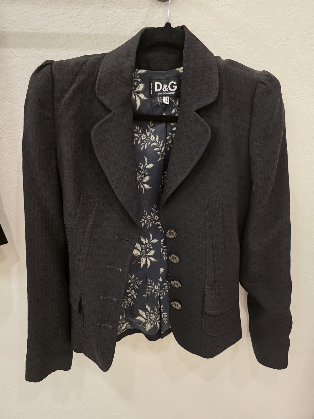 Dolce & Gabbana Dark Gray Structured Women's Blazer